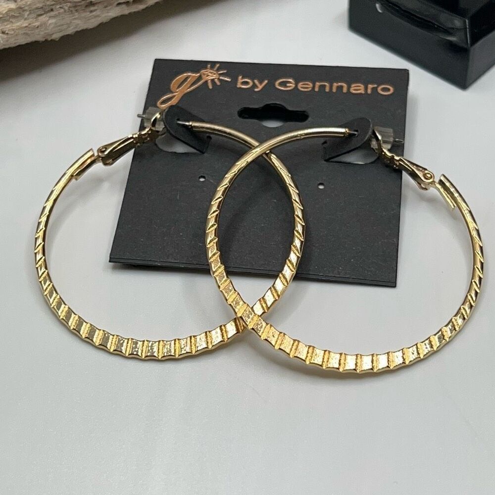 Gold Hoops G By Gennaro Earrings 16$